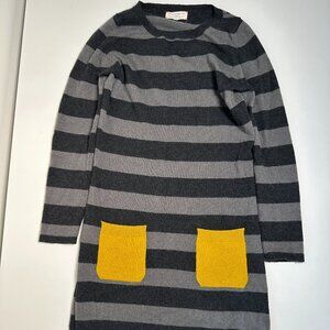 Chinti & Parker vintage Gray Striped cashmere Sweater Dress Sz XS